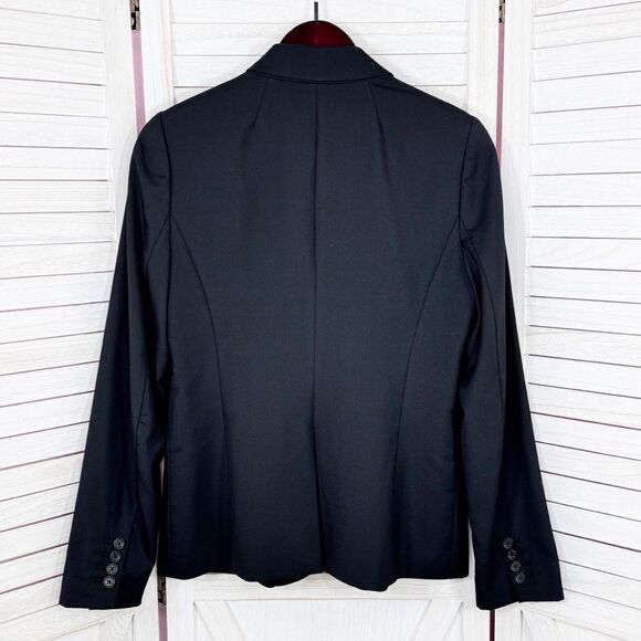J. Crew Wool Classic Blazer Jacket Black 8 Single Breasted Office Career - Picture 9 of 15